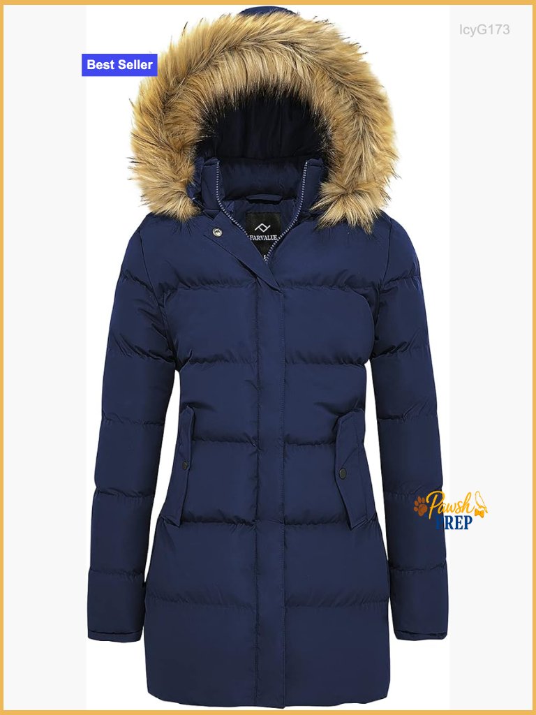 Winter Coat Warm Parka Jacket Puffer Quilted Thicken Hooded Outerwear With Fur